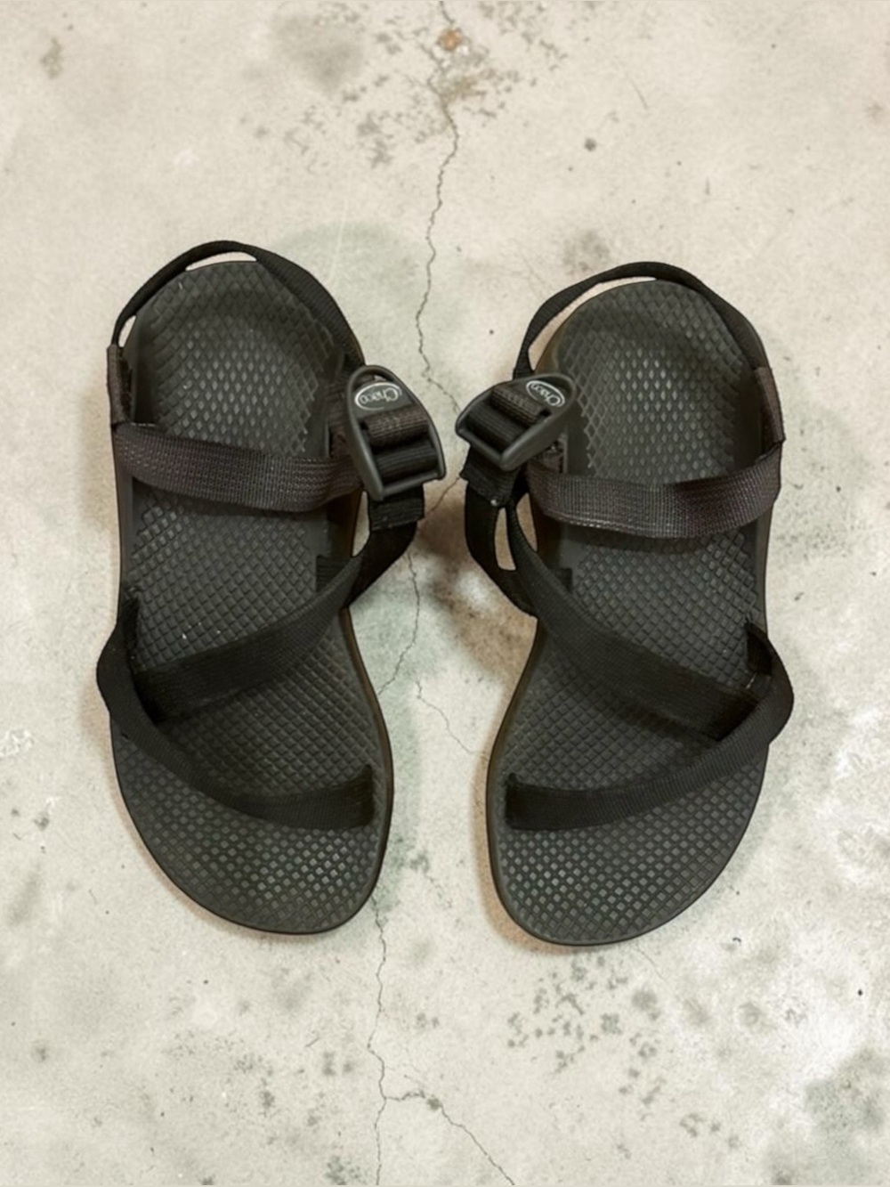 Chaco Z/1 Classic Vibram Hiking Sandals Black Toe Loop Strap sz 7